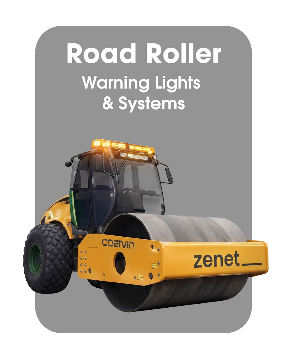 Road Roller Emergency Construction Lights Front and Rear, Caution Systems